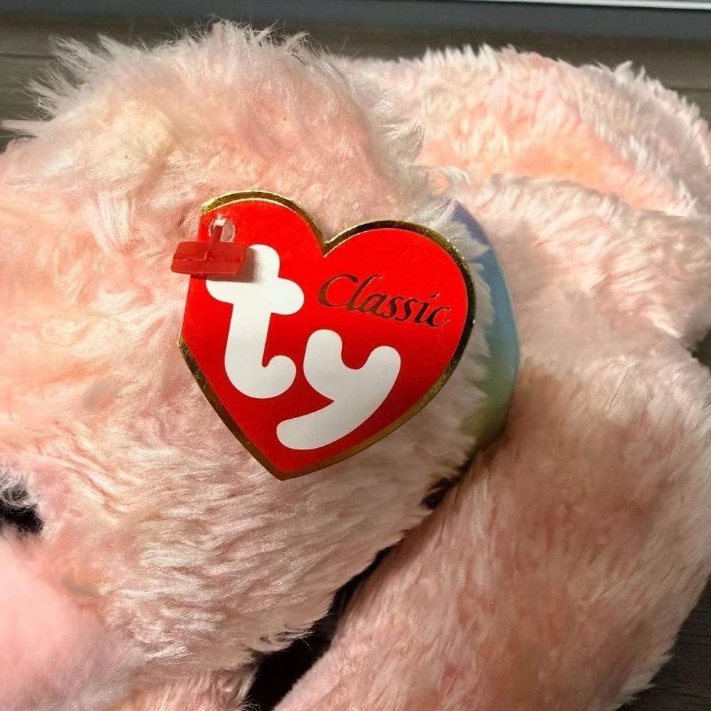 Vintage 2001 Ty Classics Collection Sugarplum The Adorable Pink Plush Bear